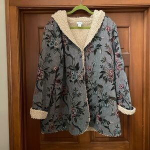 Sundance Floral Teddy Jacket with Sherpa Lining Augusta
